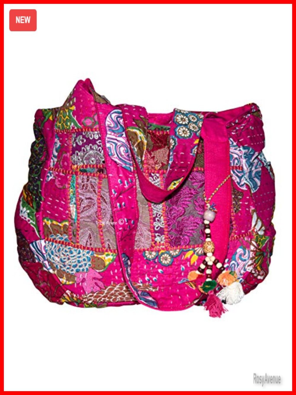 Handmade Cotton Shoulder Bag Bohemian Hobo Quilted Tapestry Travel Bag